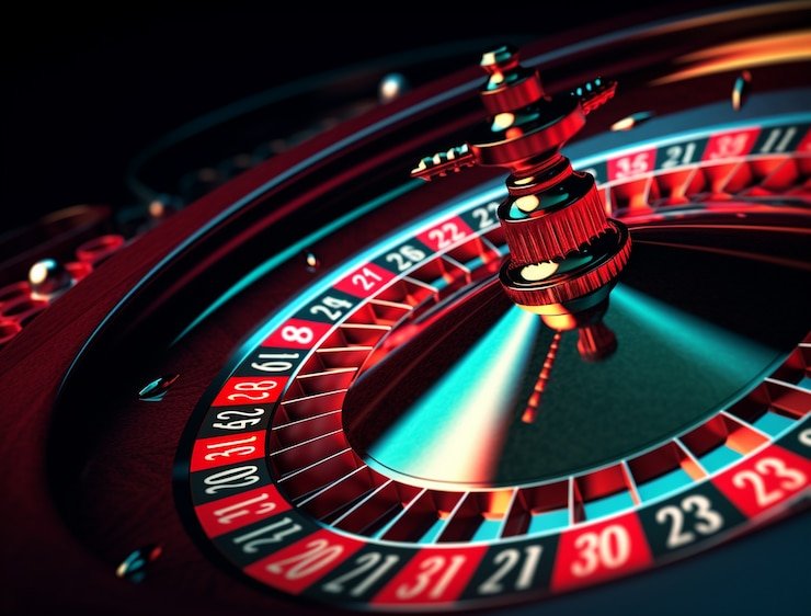 Texas Poker gameplay di pertamaslot dengan kartu dan chip dealer